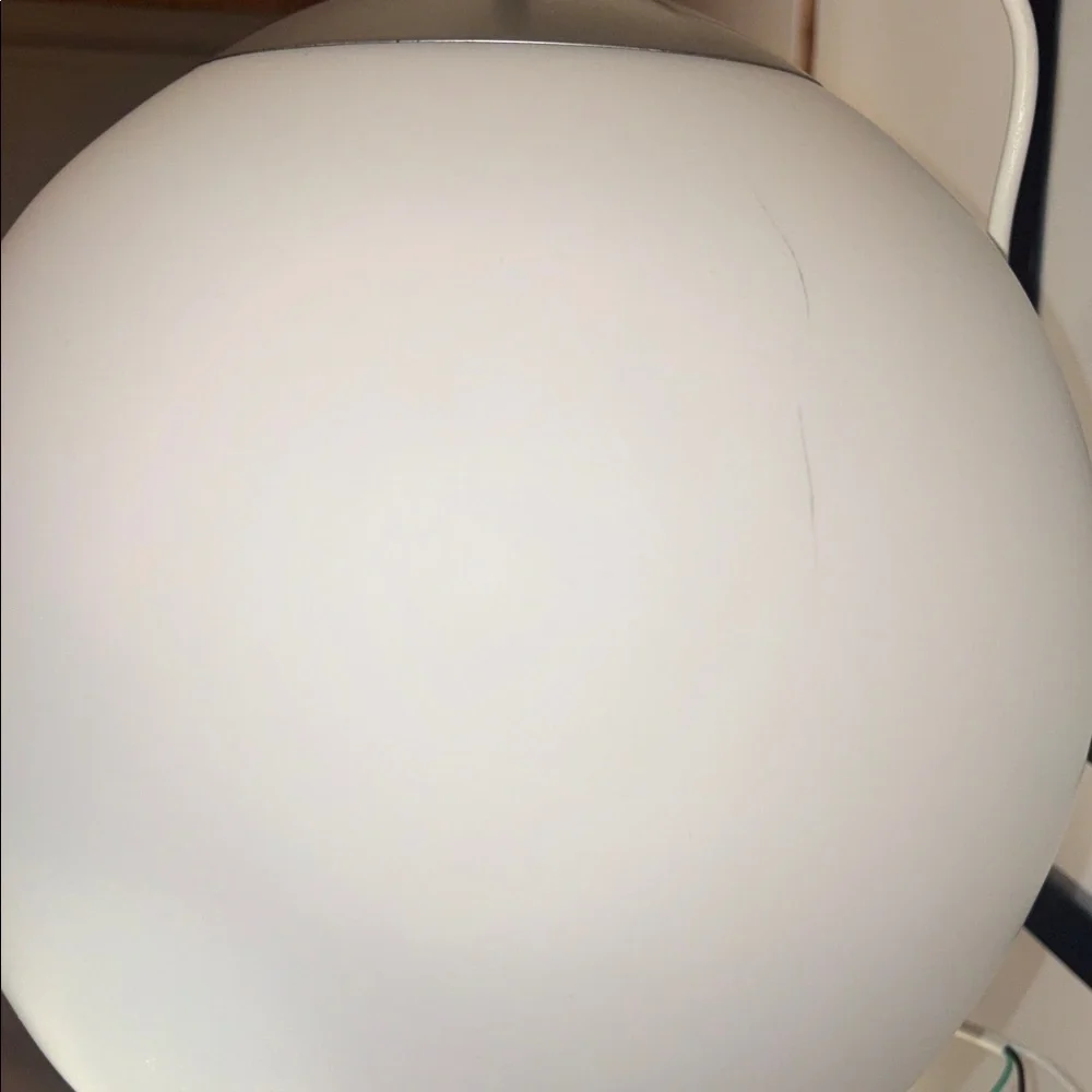 Y2K Ikea “Minut”Modern White Globe Round Hanging Light Foyer Dining Room Patio